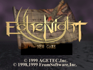 Echo Night title screen for Playstation
